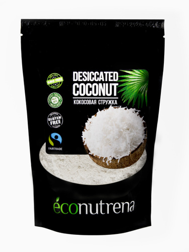 Стружка кокосовая органическая низкой жирности  ,  150г.