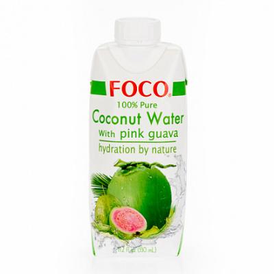 Кокосовая вода с розовой гуавой "FOCO" 330 мл