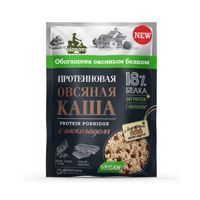 Протеиновая каша быстрого приготовления "Bionova"овсяная с шоколадом, 40 г