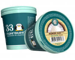 Мороженое "33 ПИНГВИНА" Кокос, 330 гр.