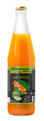 Напиток Облепиха + Яблоко, 0,5л /Стекло/AVEO/АЛСУ/