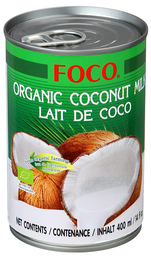 Органическое кокосовое молоко " FOCO" (10-12%) 400 мл, ж/б